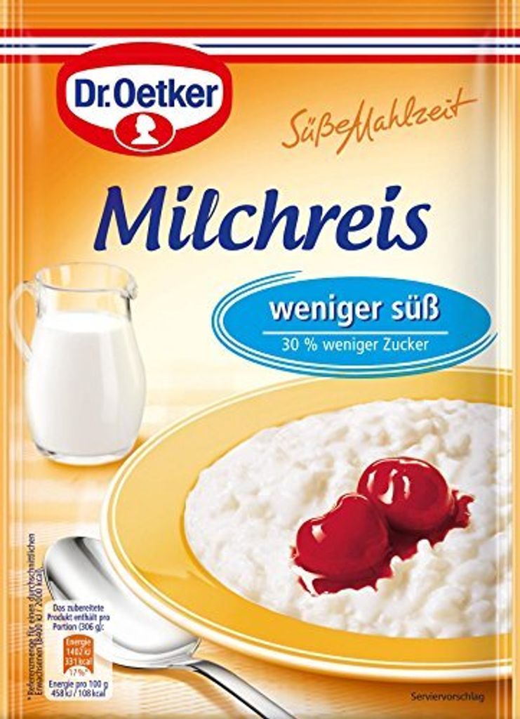 Budino di riso meno dolce Dr Oetker 112 g Immagine del prodotto 