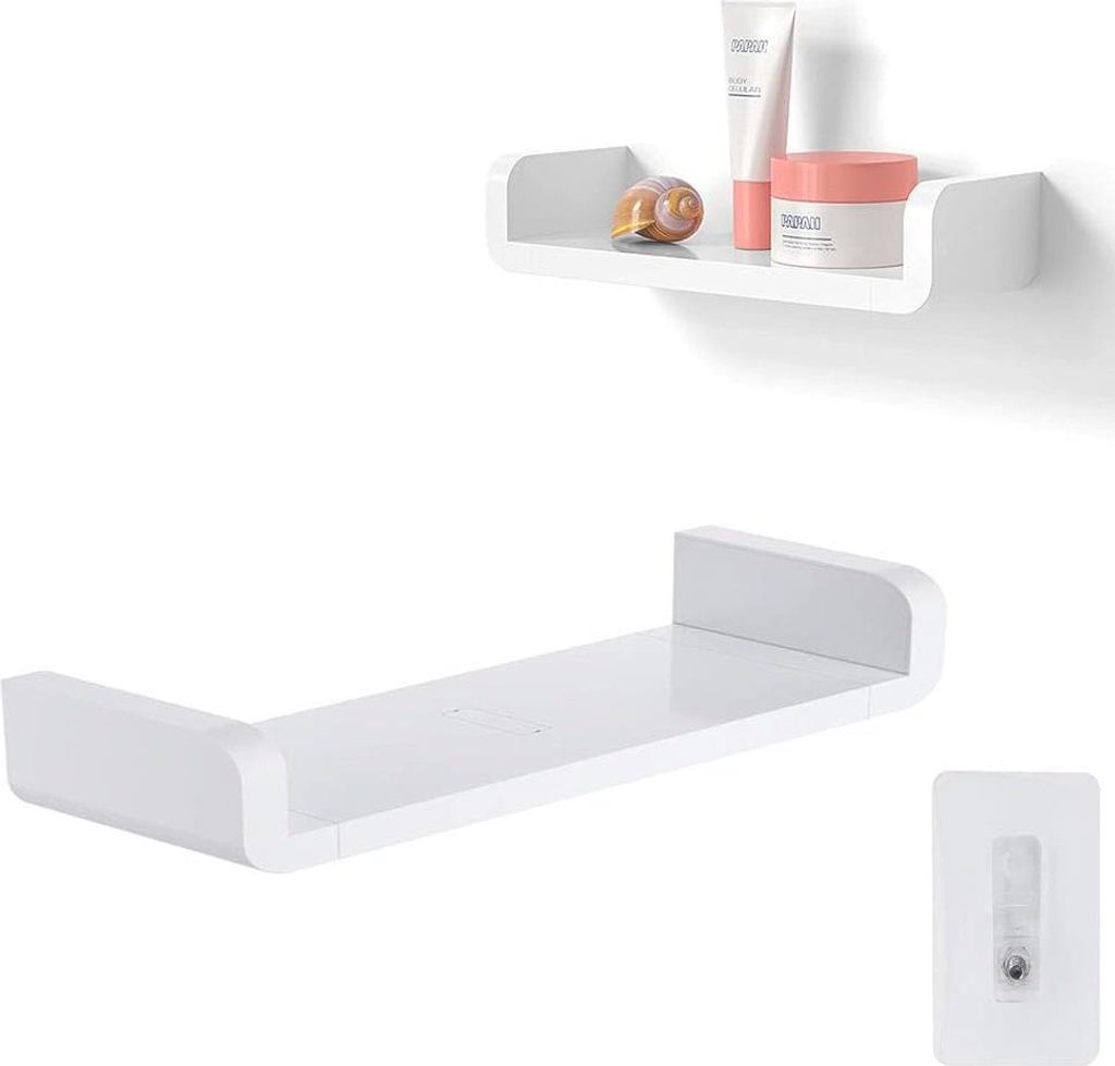 Selbstklebendes Duschregal - Badezimmer Organizer - Weiß - Set von 1