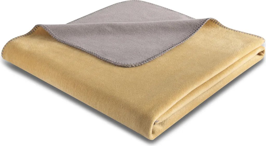 Coperta Biederlack 150x200 Cotone Miele e Taupe | Offerta Shop Online