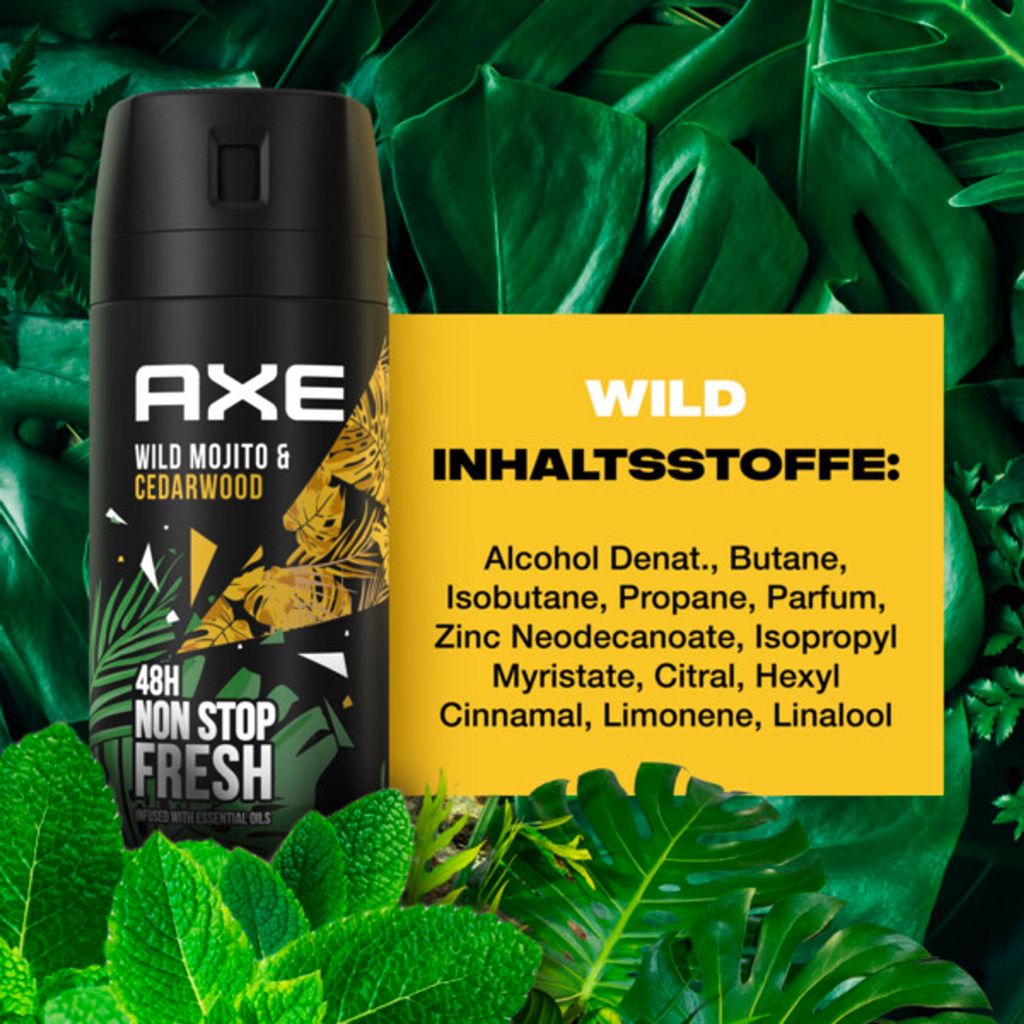 Axe Deospray Wild Green Mojito & Cedarwood ohne Produktbild 13