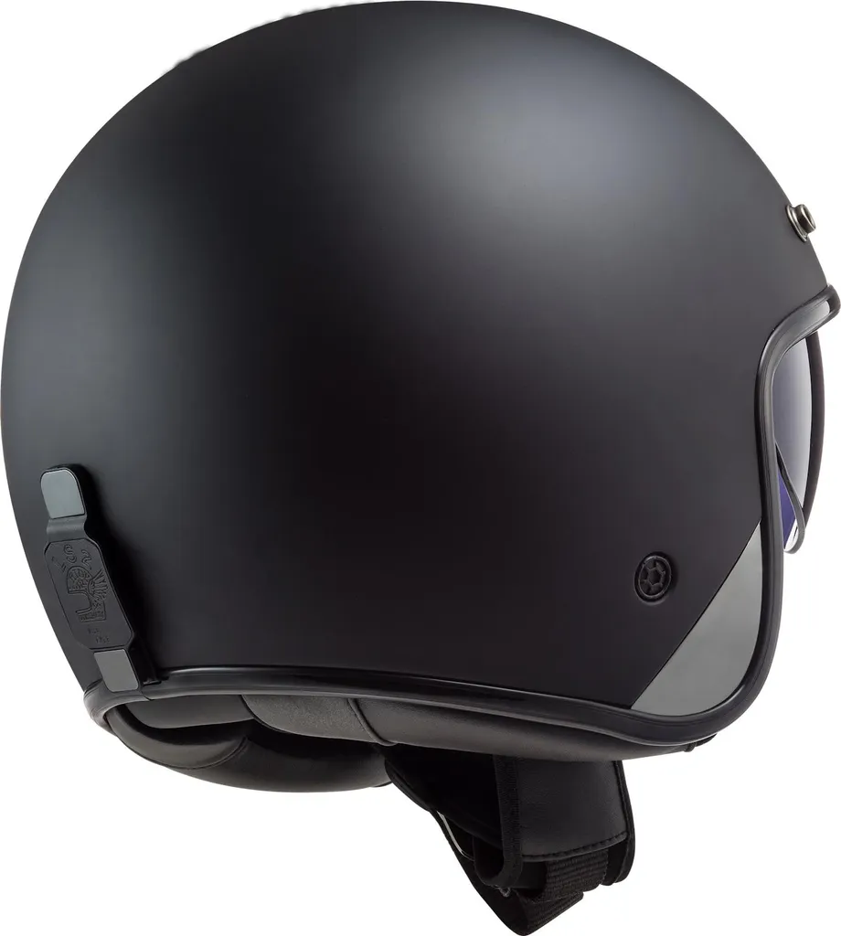 Casque Jet LS2 OF601 Bob II Solid Noir Mat Taille M 57-58 cm Rétro - 9