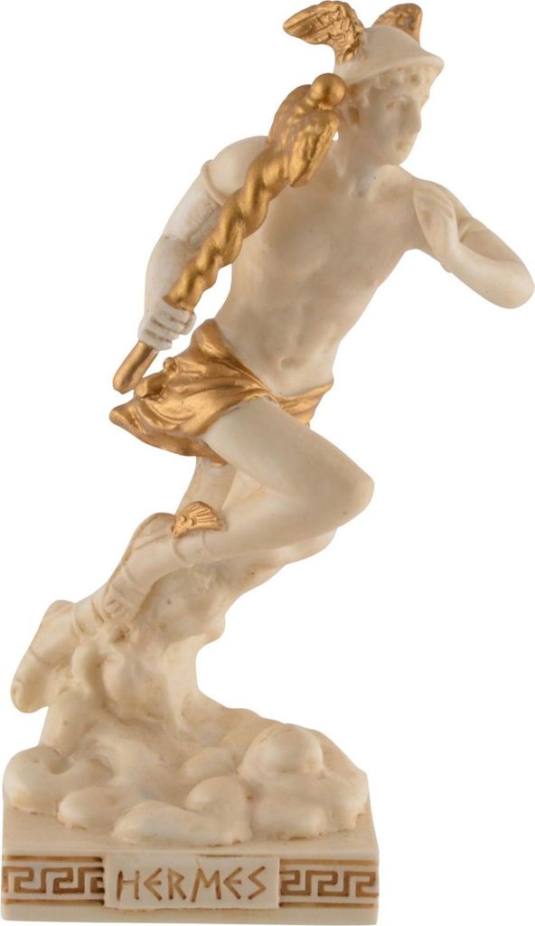 Veronese Miniatur Figur Hermes Schutzgott des Verkehrs und der Reisenden 9 cm