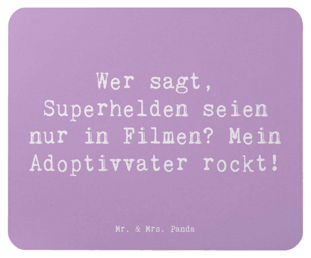 Mr. & Mrs. Panda Mouse Pad Spruch Adoptivvater Superheld - Lavendeltraum - Geschenk, Geschenke, Familienstruktur, laptop mousepad, Familienmitglied...