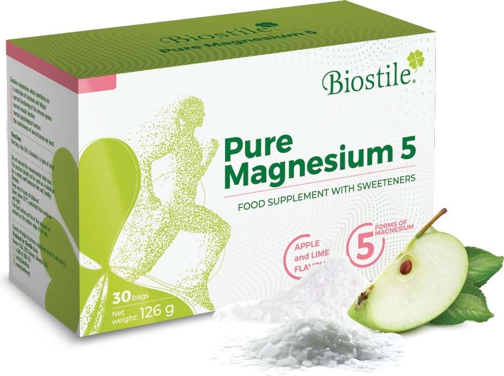 Biostile Magnesio Puro 5 – 30 bustine per energia, Immagine del prodotto 
