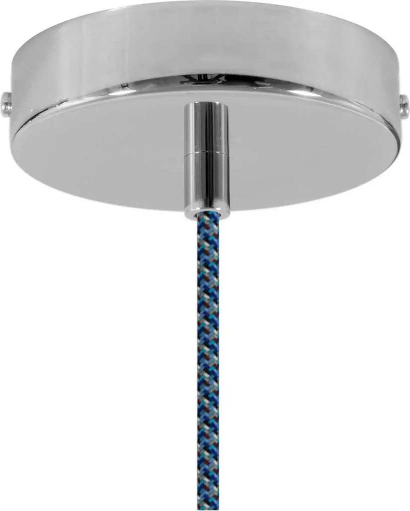 Suspension luminaire céramique et câble textile déco design italien - 2