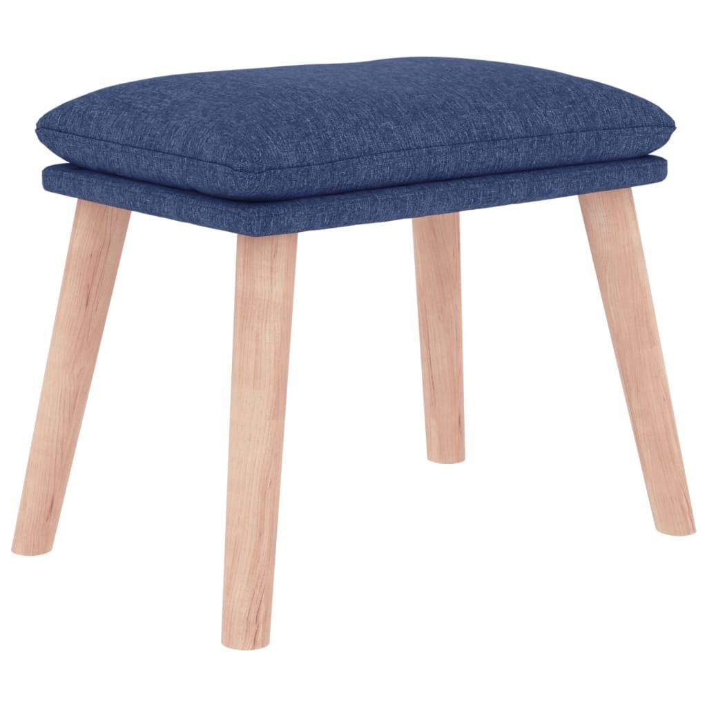 vidaXL Fußhocker Blau 45x29,5x35 cm Stoff Produktbild 
