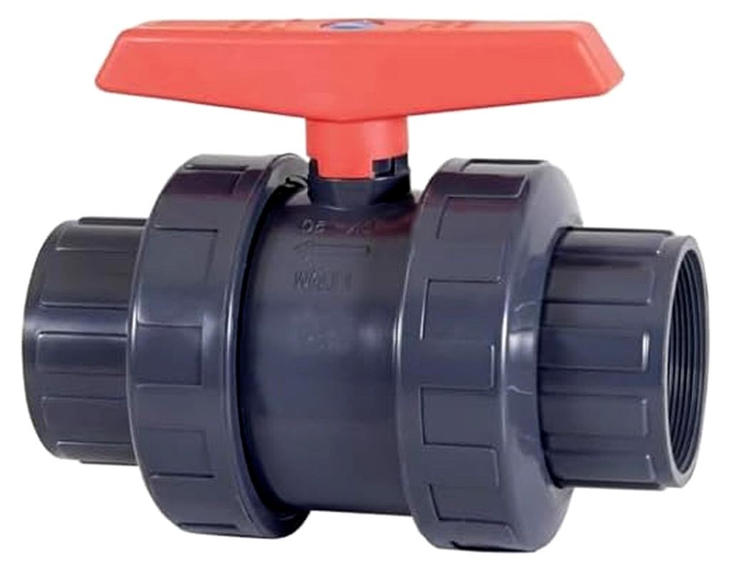 PVC Kugelhahn 20 mm | Kugelhahn 1/2'' | Kunststofffitting Absperrventil für Poolverrohrung, Schwimmbad- und Teichbau | Absperrhahn Wasser 20 | PVC...