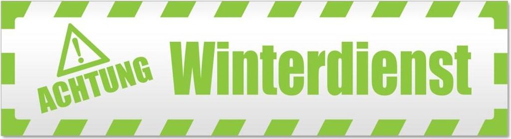 Achtung Winterdienst gestreift Magnetschild Schild magnetisch