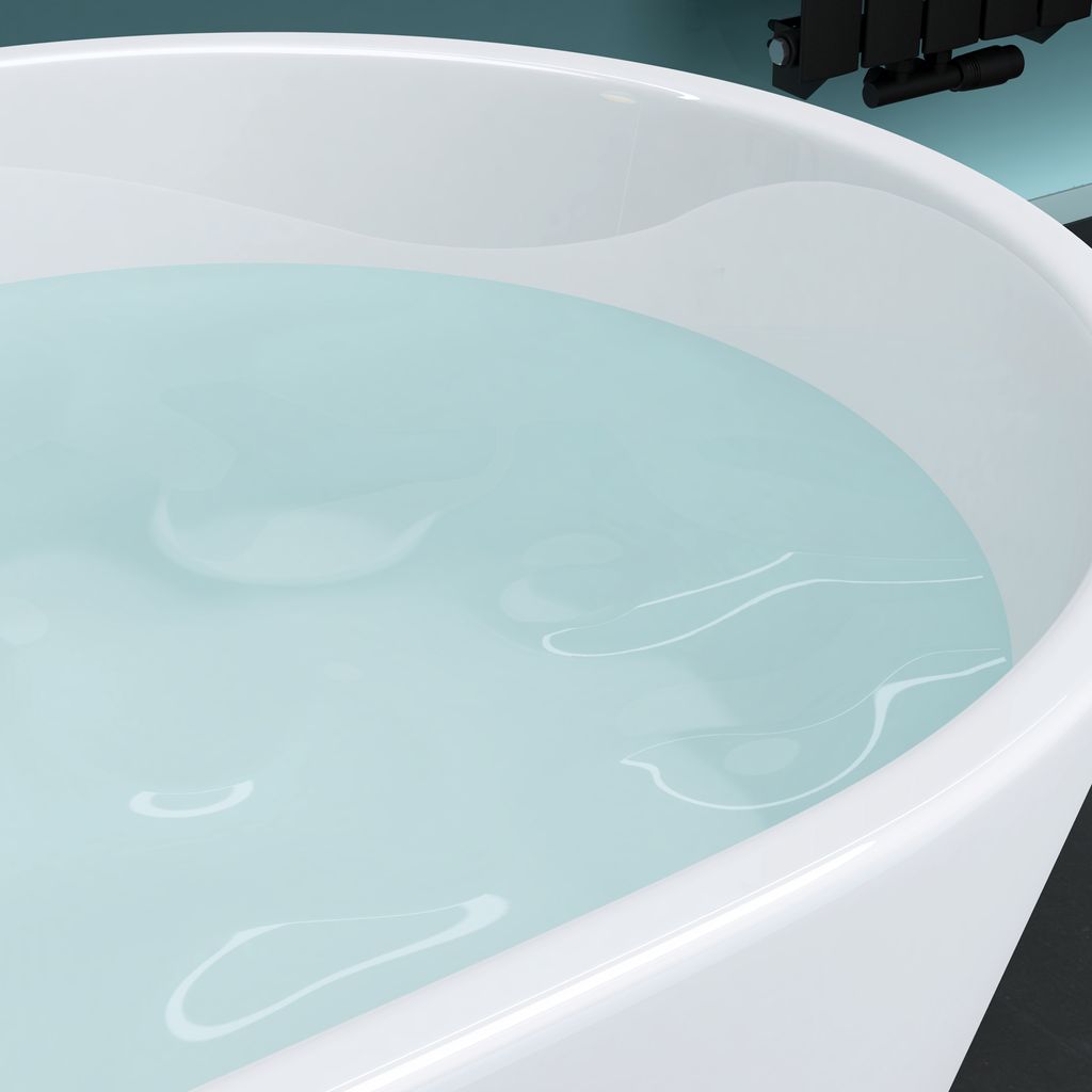 Mai & Mai freistehende Acryl-Badewanne Standbadewanne Weiß Produktbild 4
