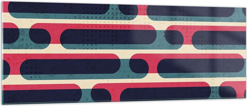 Bilder auf glas - Einteilig - Abstraktion Muster Modern - 140x50cm - Glasbilder - Wandbilder - Bilder - Wanddekoration aus Glas - Glas Bilder - Wan...