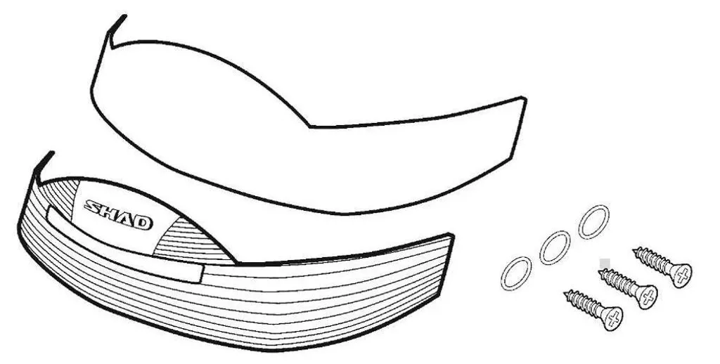 Top Case SHAD SH37 avec Réflecteurs Blancs - Coffre de 37 Litres