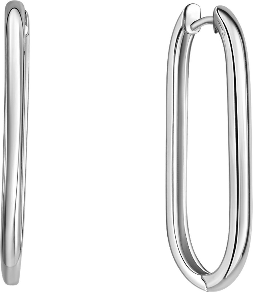 Zeeme Basic Ohrringe 925/- Sterling Silber 3,1cm weiß ohne 371210232R