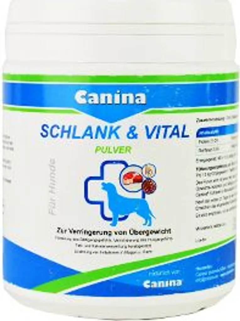 Canina Schlank & Vital 500g poudre riche en fibres pour la satiété