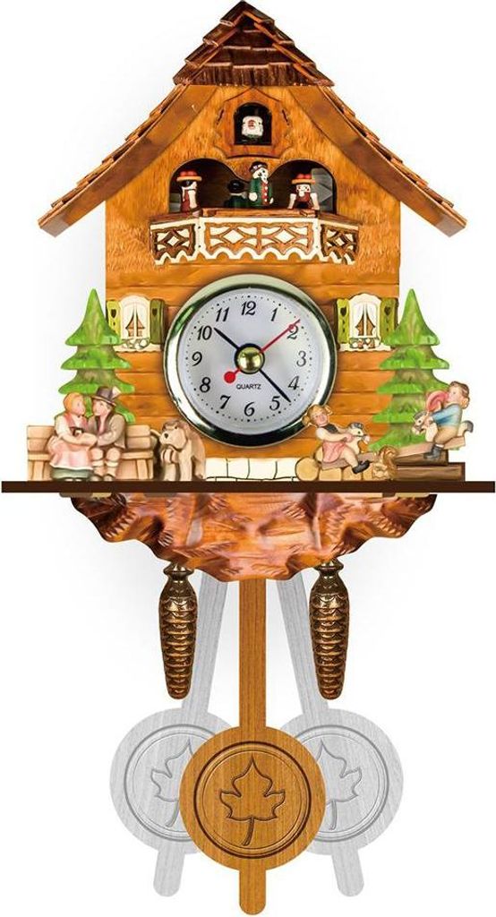 Wall Clock Antique Wooden Wall Clock Retro Wall Hanging Clock for Living Room Home Decor