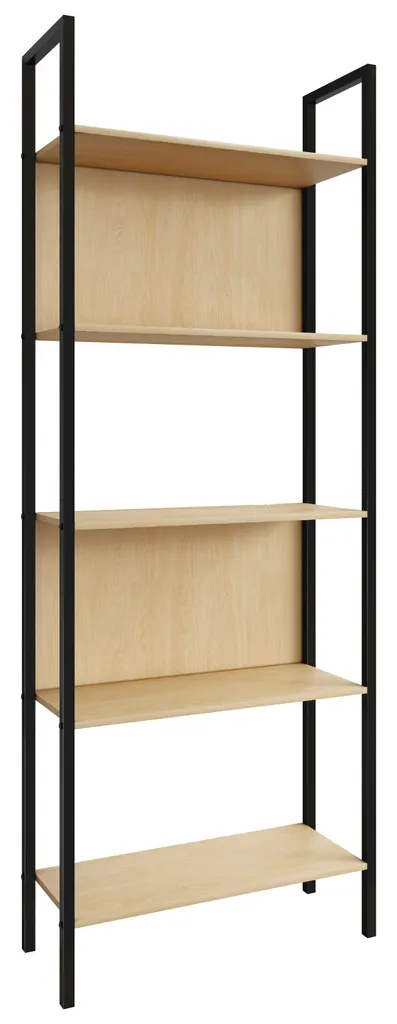 Flakos5 Étagère 5 tablettes chêne pour ranger vos livres et objets
