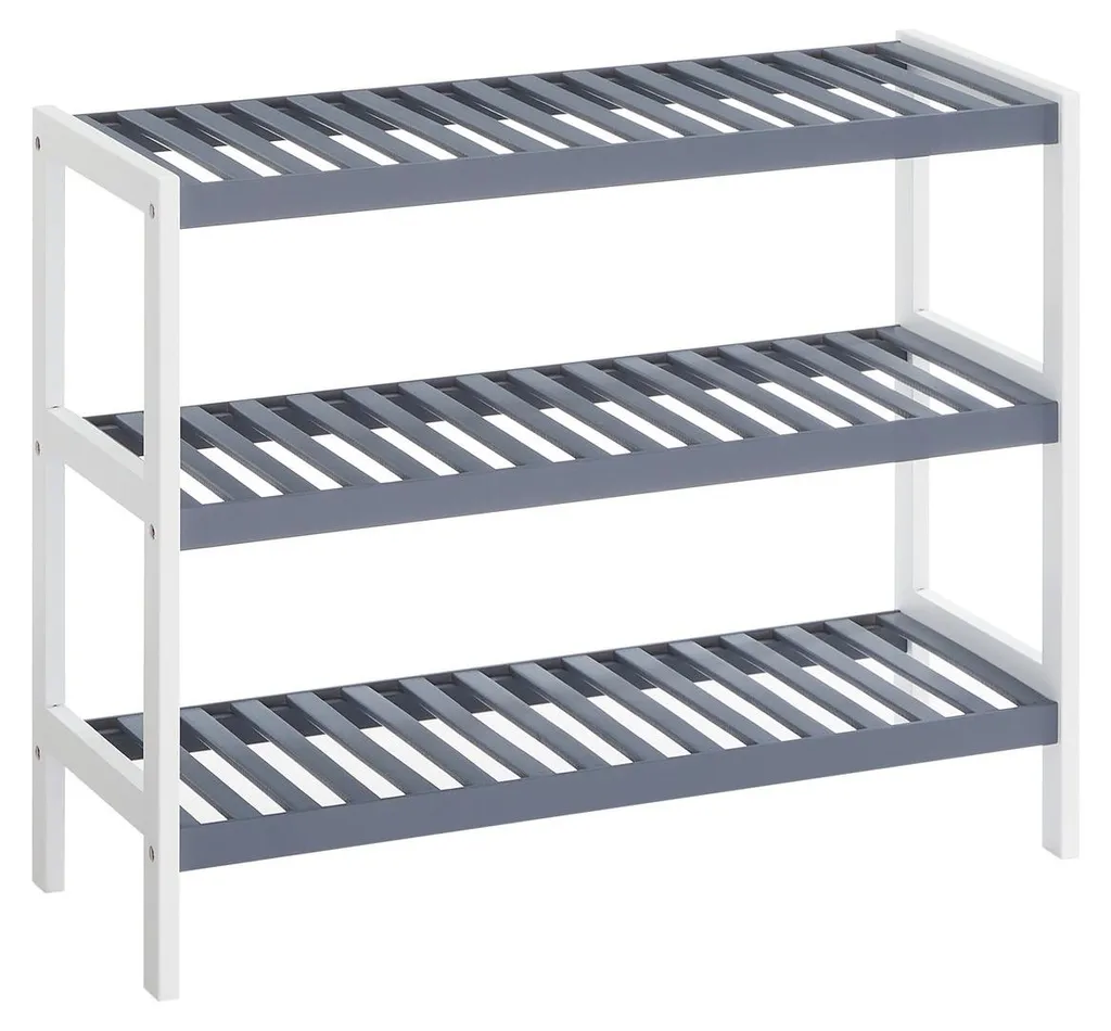 Petit meuble à chaussures 3 tablettes L70 cm - Rangement entrée compact - 3