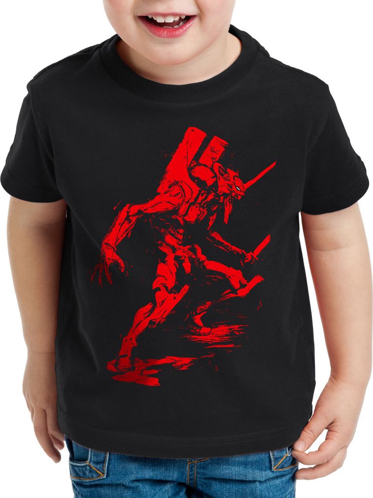 BaumwolleCloud Evangelion Rage Kinder T-Shirt Anime Eva Roboter