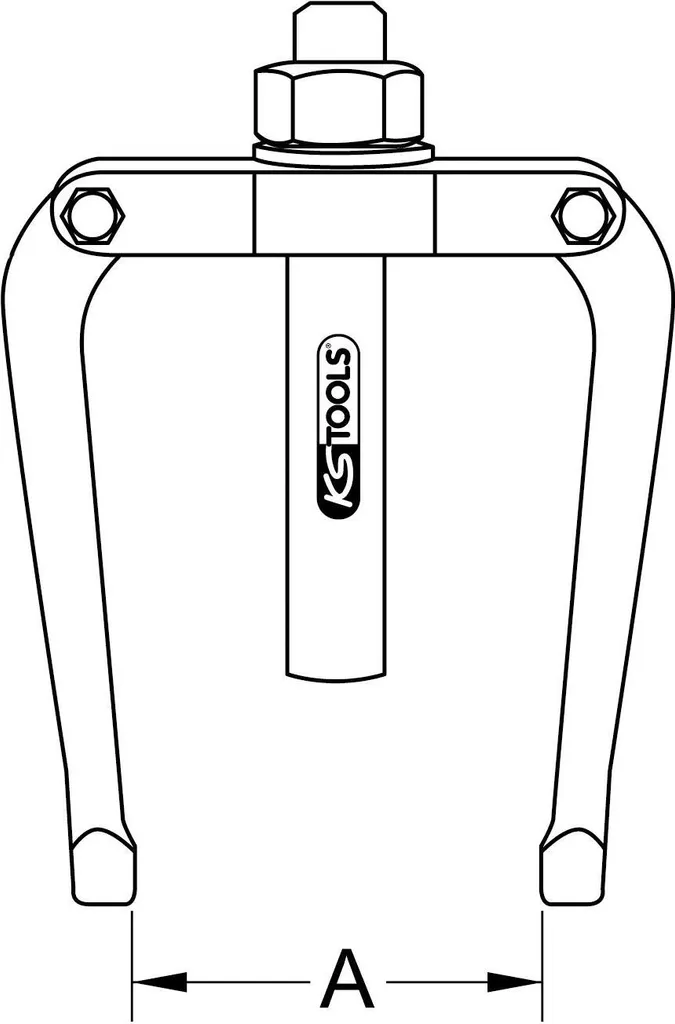 Support de traction KS TOOLS 660.0602 pour roulements de 60 à 130 mm - 2