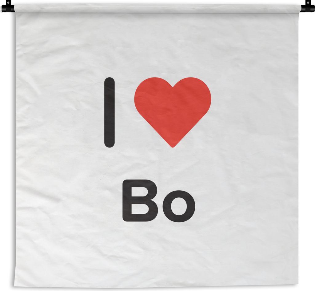 MuchoWow® Wandteppich Wandbehang Ich liebe - Bo - Girl Produktbild 