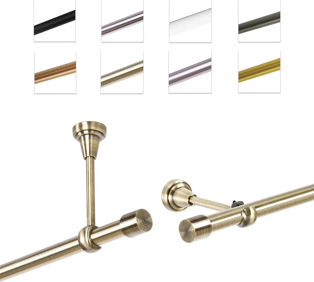 Bastone Tenda Oro Antico 140cm - Minimalismo Vintage per la Casa