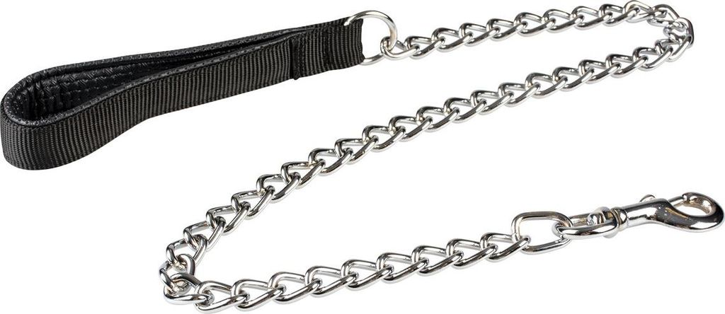 Duvo+ Kettenleine mit gepolsterten Griff schwarz, Maße: 100 cm / 2 mm