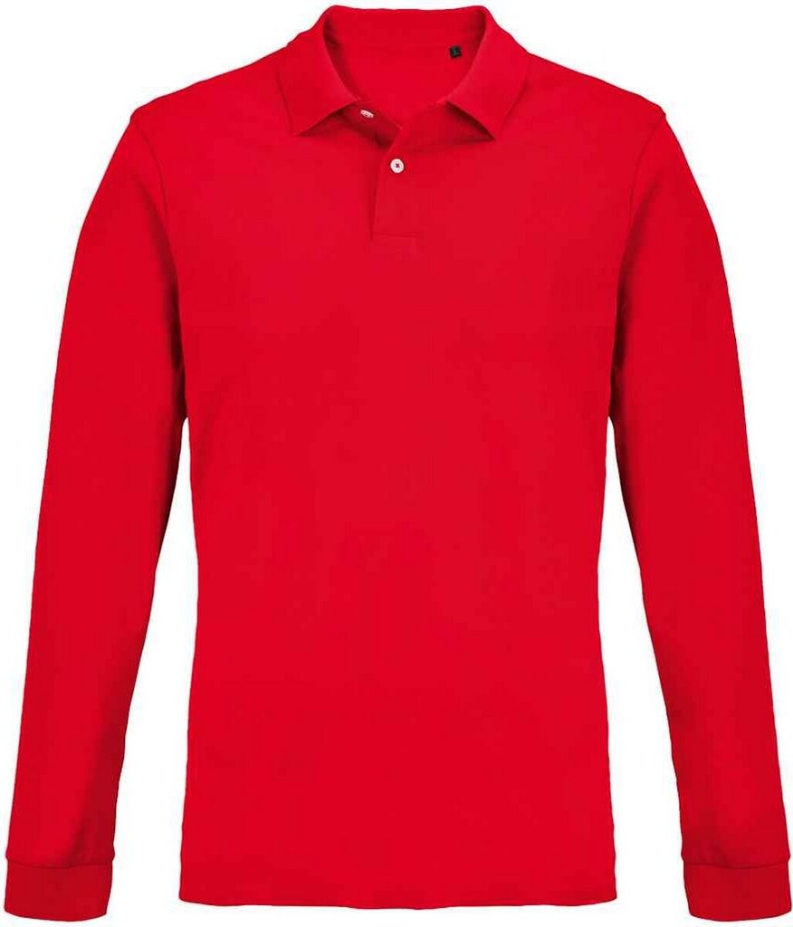 SOLS - Poloshirt für Herren/Damen Uni Langärmlig PC7722 (M) (Rot)