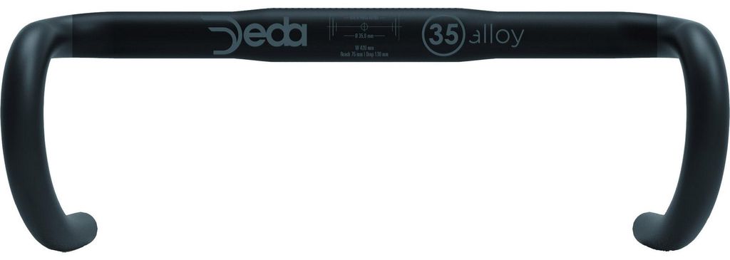 Deda Lenker M35 Alu 440 mm Ø 35,0 mm polish on black