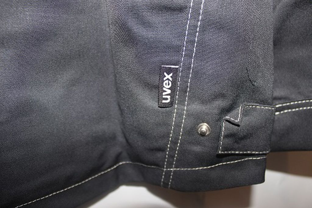 UVEX SAFETY Herren Bundjacke grau Kragen Reißverschluss Jacke Berufskleidung