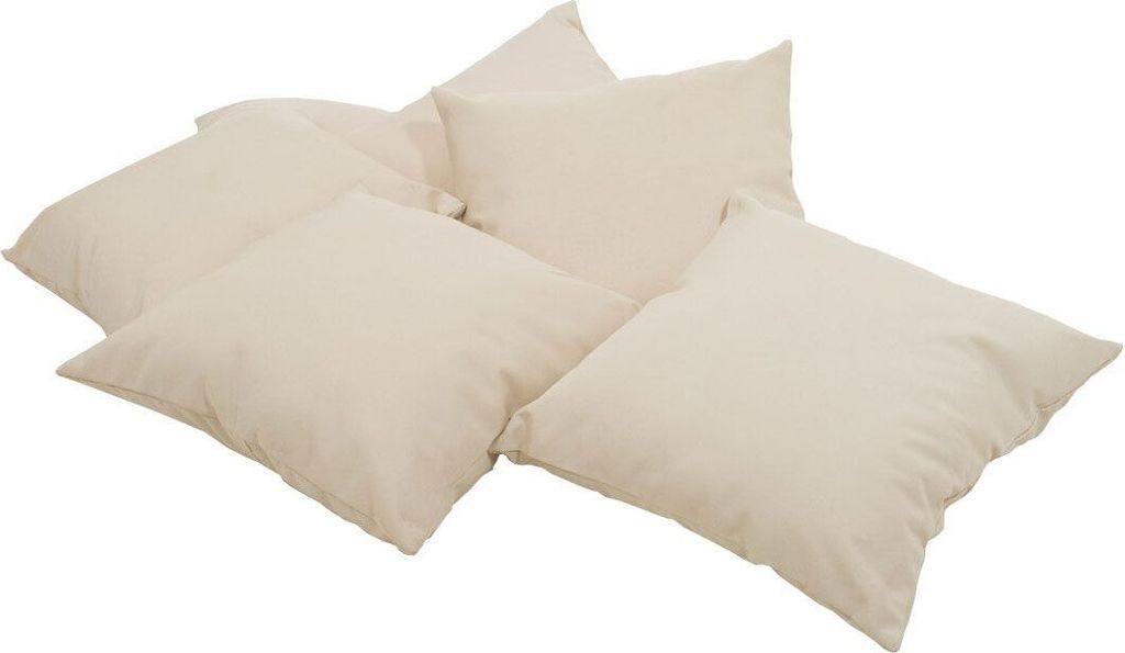 6x Deko-Kissen 45x45 cm cremeweiß