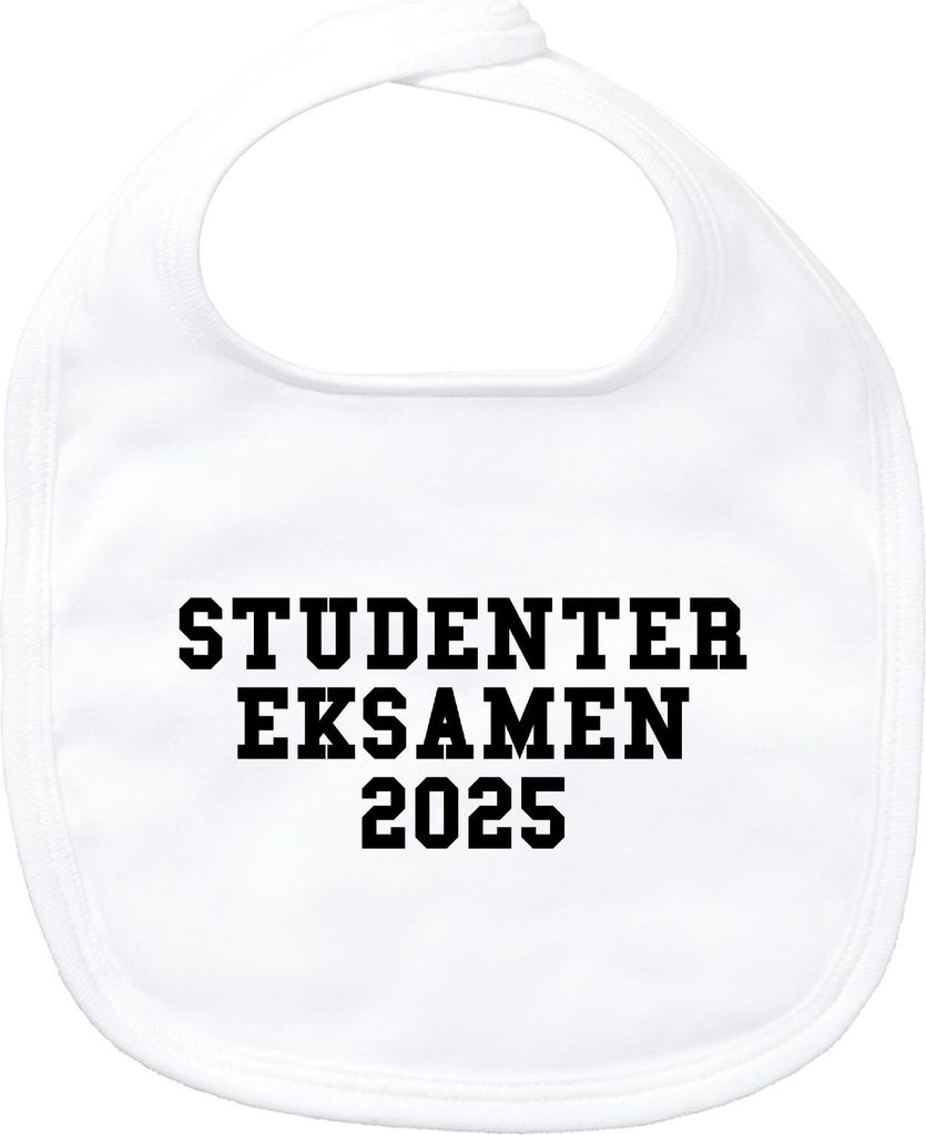 Huuraa Baby Lätzchen Studentereksamen 2025 Abschluss Dänemark White Klettverschluss Baumwolle Latz Geschenkidee
