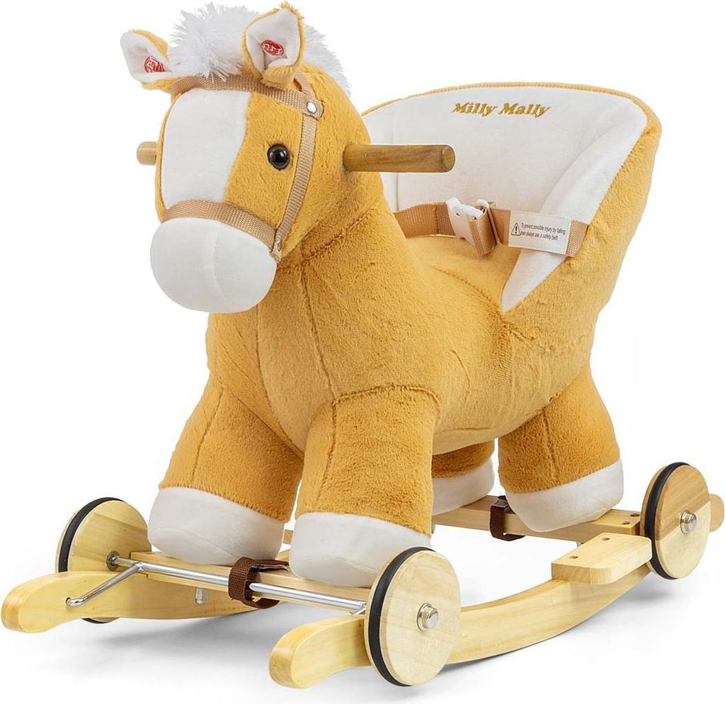 Houpací koník s melodií a kolečky Milly Mally Polly světle Obrázek produktu 