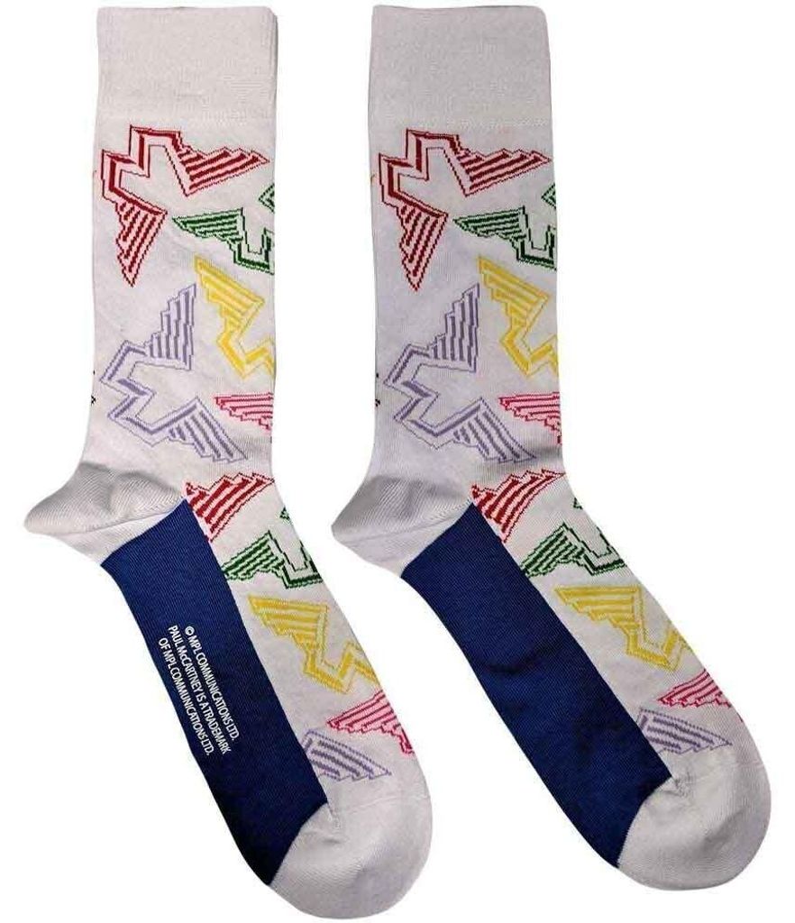 Paul McCartney Wings Logos White 40-45 Socken