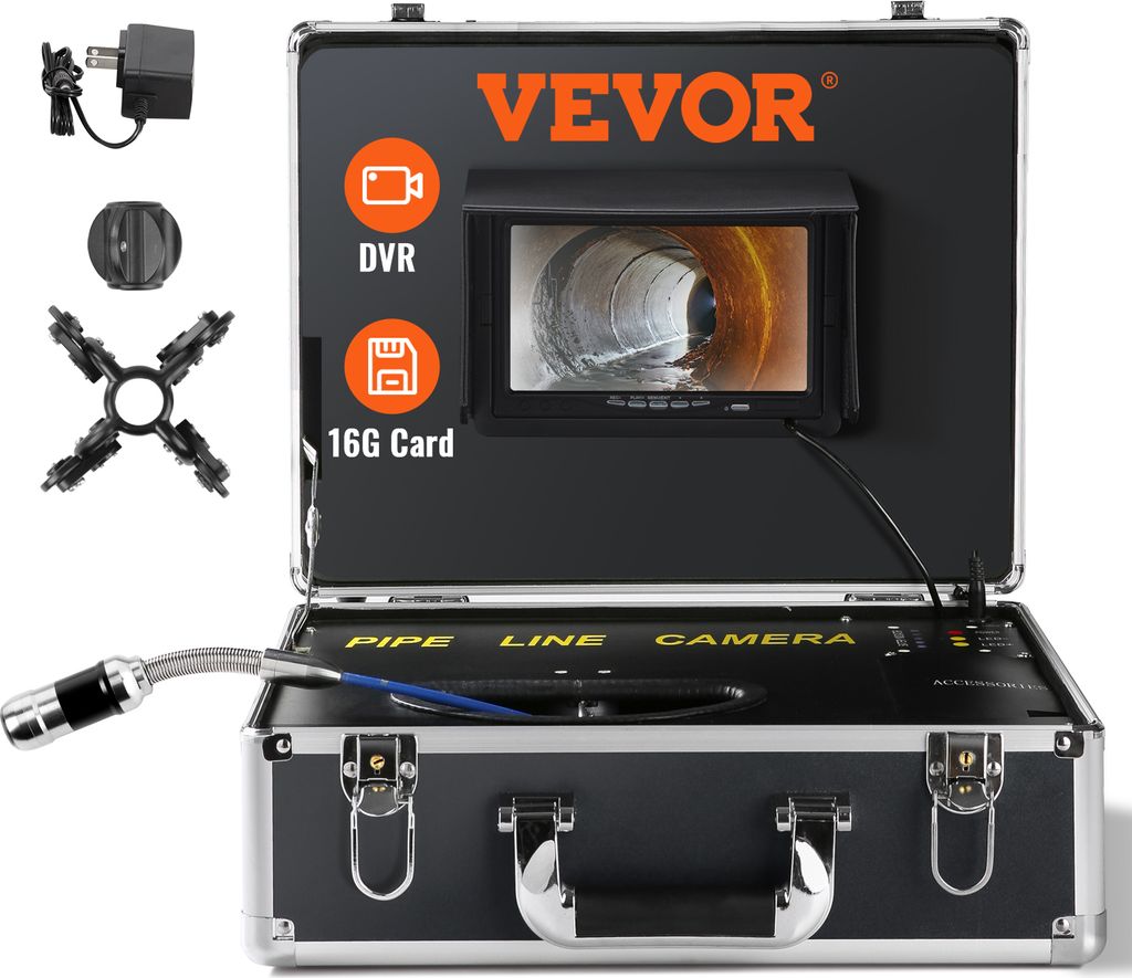 VEVOR Profi 7" 480p-Rohrkamera 30m Kanalkamera Endoskop Produktbild 