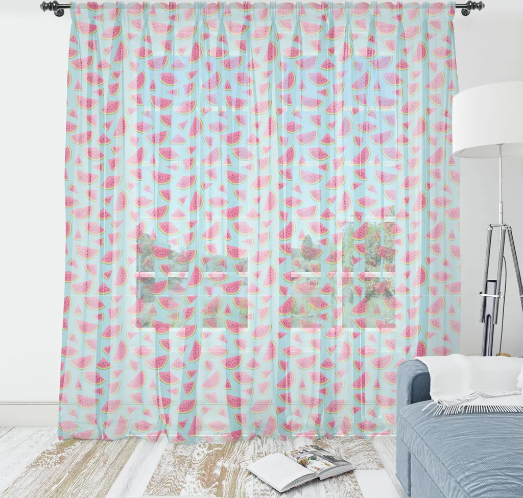 Tapis mural ABAKUHAUS pastèque en satin soyeux pour chambre, 160x274 cm