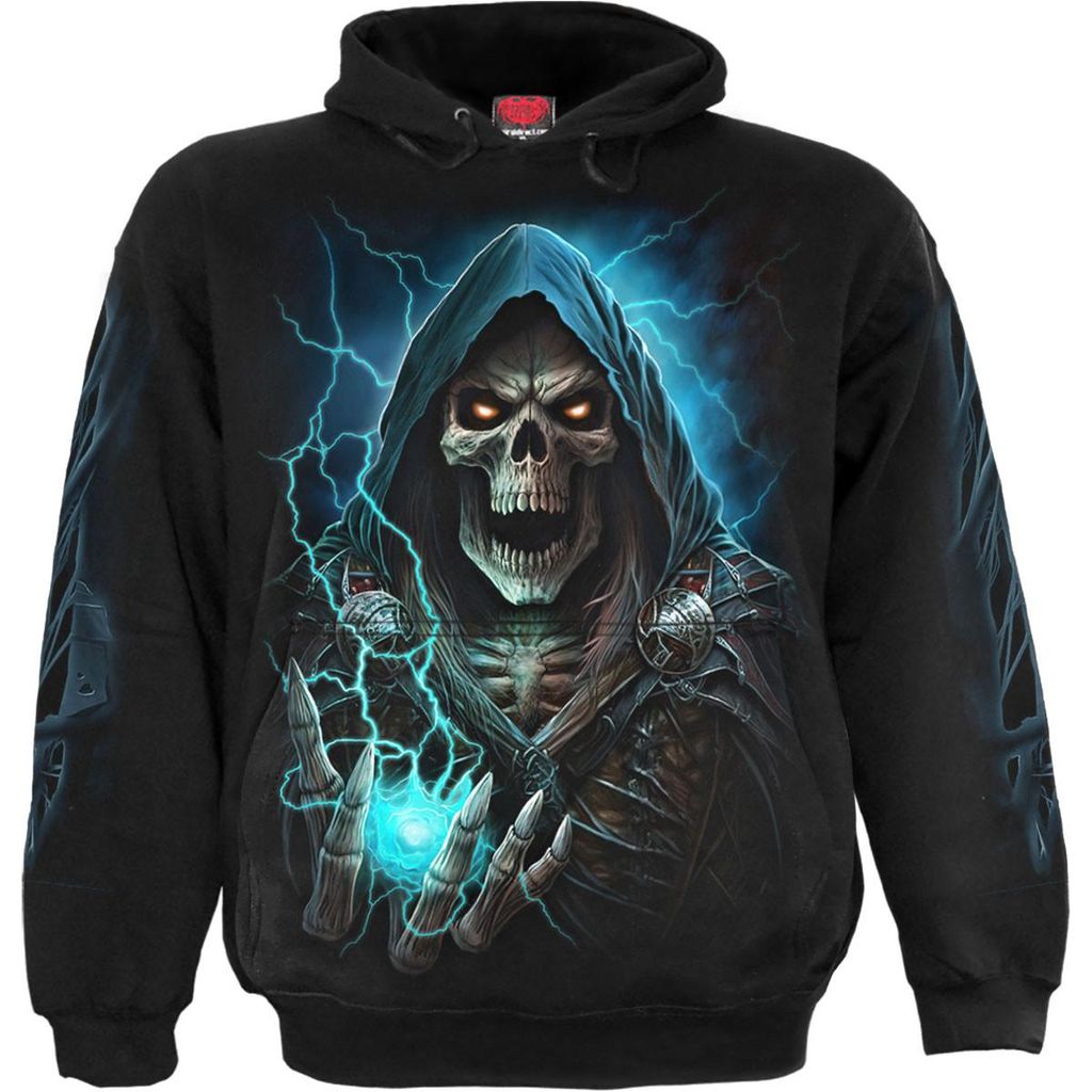 Spiral Direct - "Dead Metal" Hoodie zum Überziehen für Herren/Damen Uni, Rückseitiger Aufdruck RO16124 (XXL) (Schwarz)