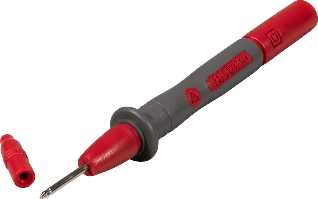 Präzisions-Prüfspitze McPower "PS 25", mit 4mm-Sicherheitskupplung, rot