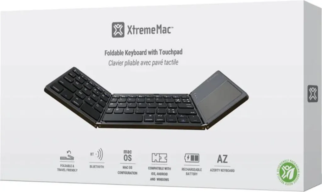 Clavier sans fil Bluetooth pliable et pavé numérique rechargeable USB