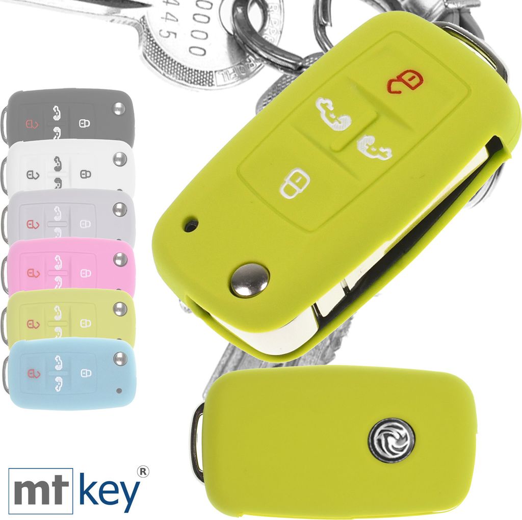 Auto Schlüssel Hülle Silikon Schutz Cover Apfelgrün Produktbild 