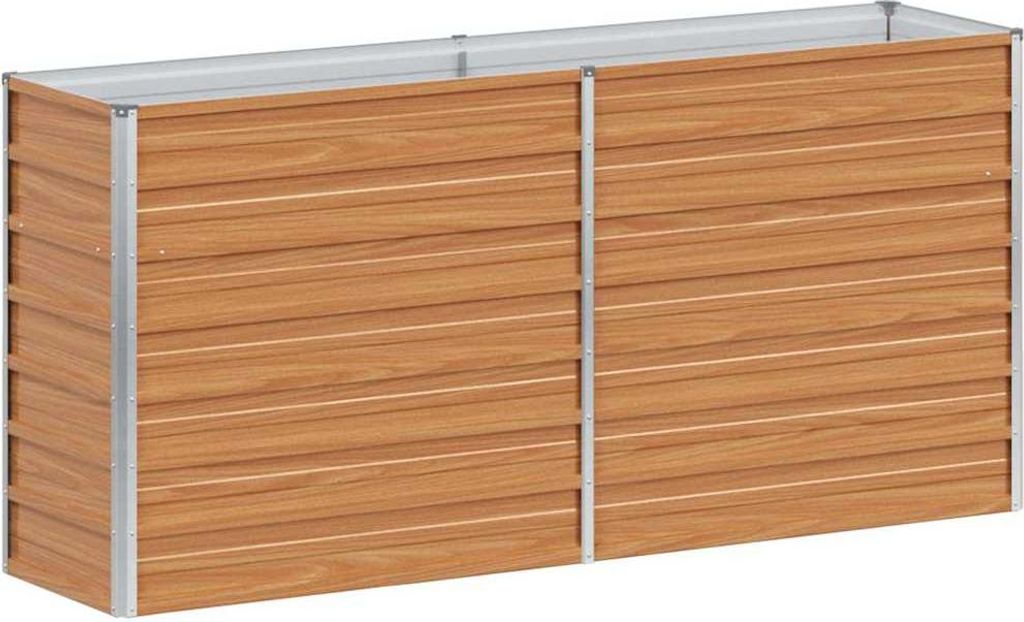vidaXL Hochbeet Hellbraun 160 x 40 x 77 cm Verzinkter Stahl Produktbild 