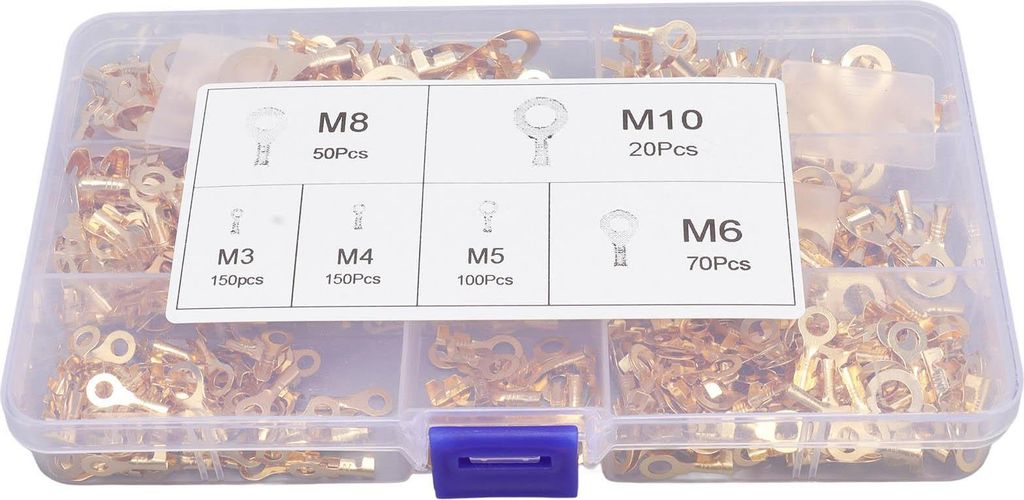 540-teiliges Set Ringkabelschuhe – Vielseitiges Quetschverbinder Sortiment für elektrische Anschlüsse