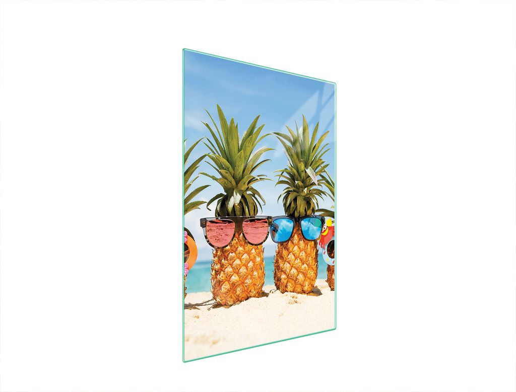 Herdabdeckplatte 35x52 Glaskeramikkochfeld Abdeckung Spritzschutz Glasplatte Deko Schneidebrett Ananas Meer