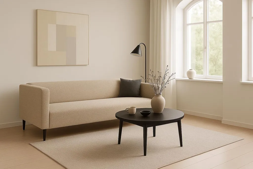 Canapé minimaliste Calmo 3 places avec rembourrage haute densité 2m