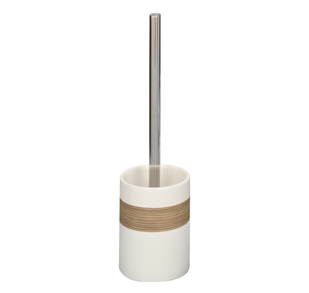 Portaspazzolino in Vetroceramica BEIGE + spazzola WC Immagine del prodotto 