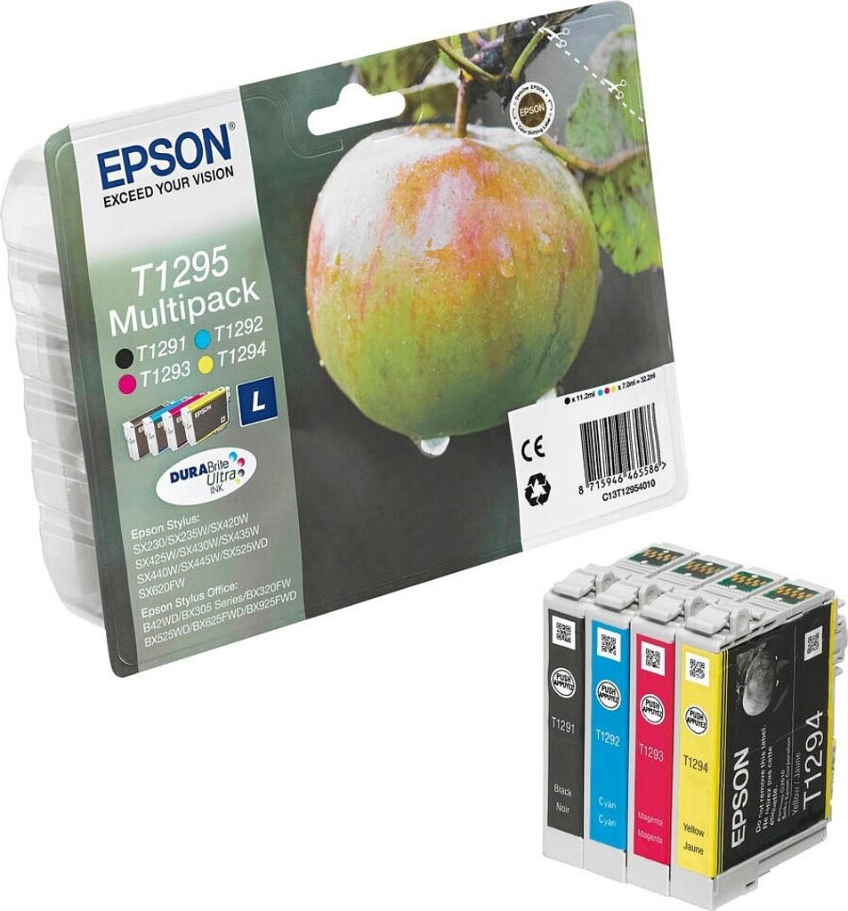 Original EPSON T1295L Multipack schwarz, cyan, magenta, Produktbild 