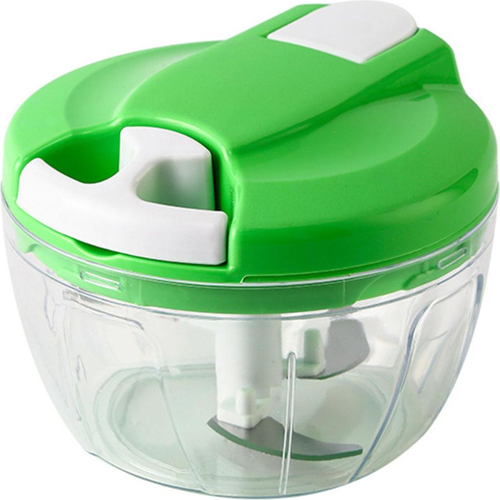 Manueller Fleischwolf, Gemüseschneider, tragbar, mit Handzugschnur, Knoblauchwolf, Zwiebelschneider, Küchenmaschine für Gemüse, Obst und Nüsse