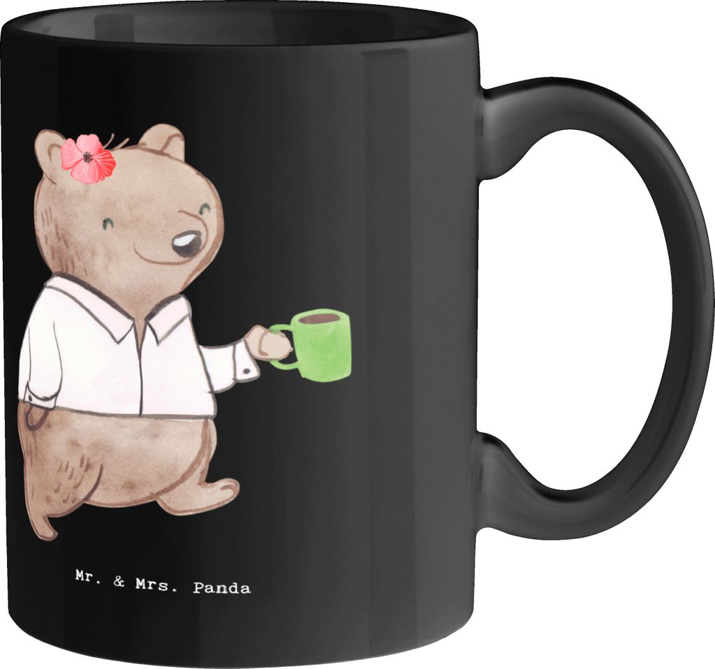 Mr. & Mrs. Panda Kaffeetasse Beamtin Humor - Schwarz - Geschenk, personalisierte Geschenke, Teetasse, Beruf, Jubiläum, Tasse, Behörden, Aufgabenb...
