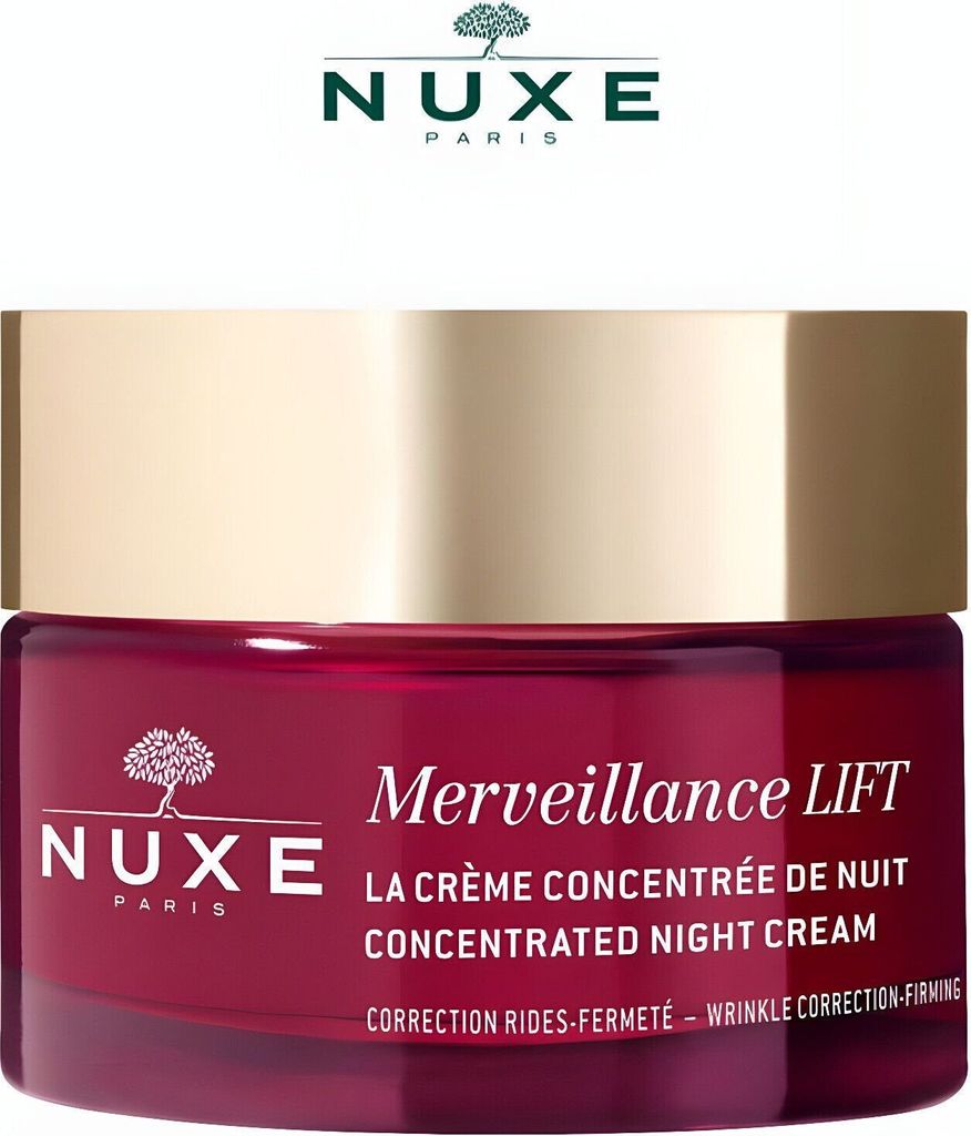 NUXE Merveillance Lift Concentrated, Nachtcreme, Frauen, Jeder Hauttyp, Gesicht, Anti-Aging, Anti-Falten, Kräftigend, Anheben, Glättend, 50 ml