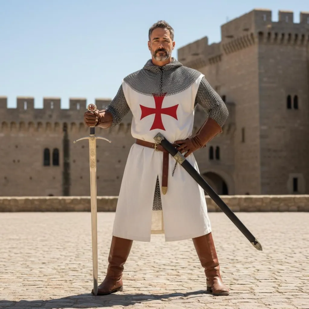 Épée Médiévale Décorative de Style Templier - Objet de Collection Premium
