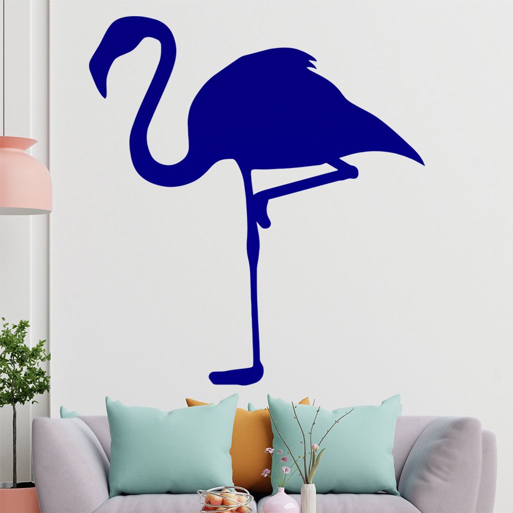 KIWISTAR Flamingo - Rosa Pink Vogel Feder Wandtattoo in 6 Größen - Wandaufkleber Wall Sticker - Dekoration, Küche, Wohnzimmer, Schlafzimmer, Bad...