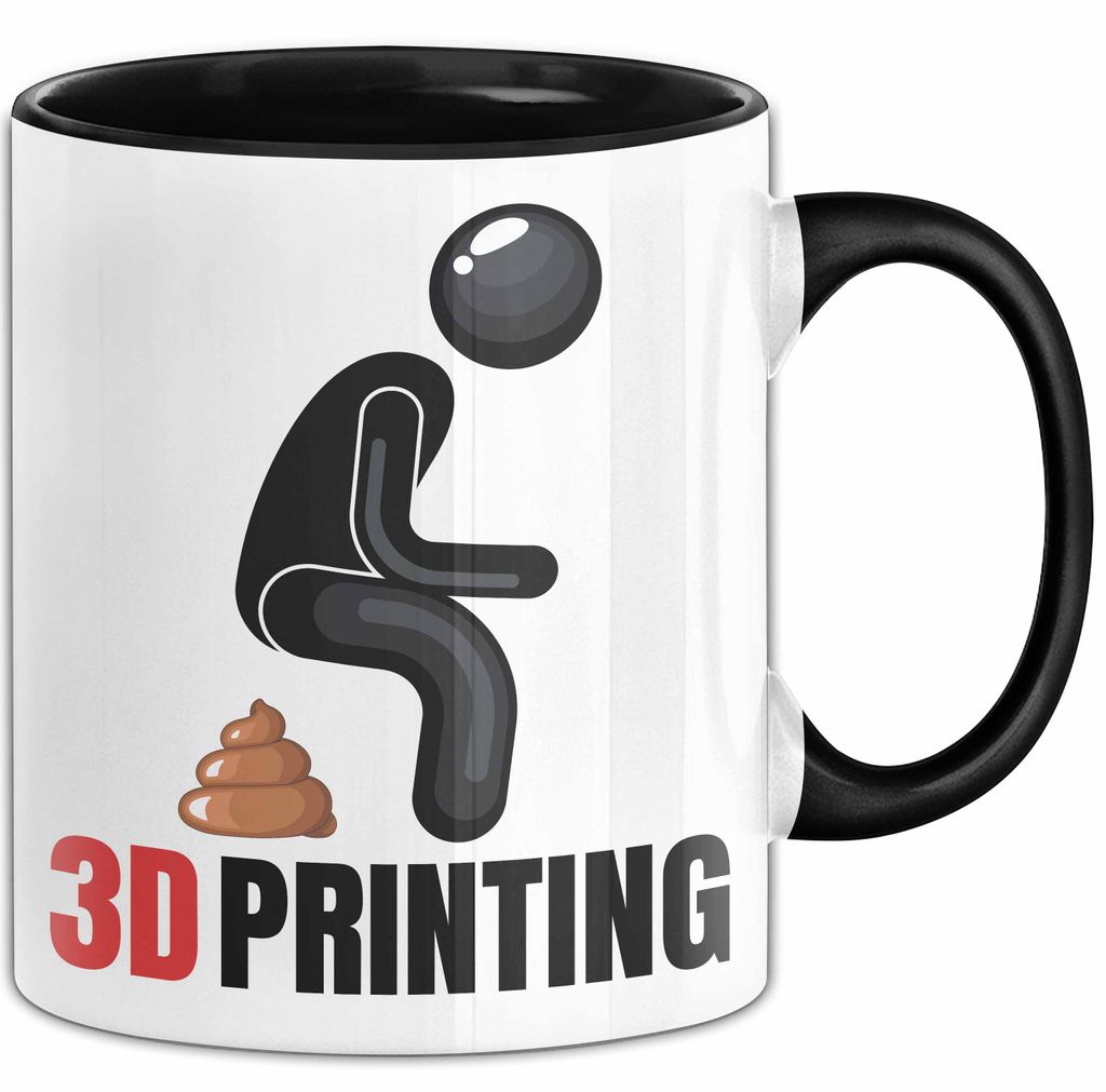 Humor Tasse Geschenk Figur 3DHaufen Witzige Geschenkidee (Schwarz)